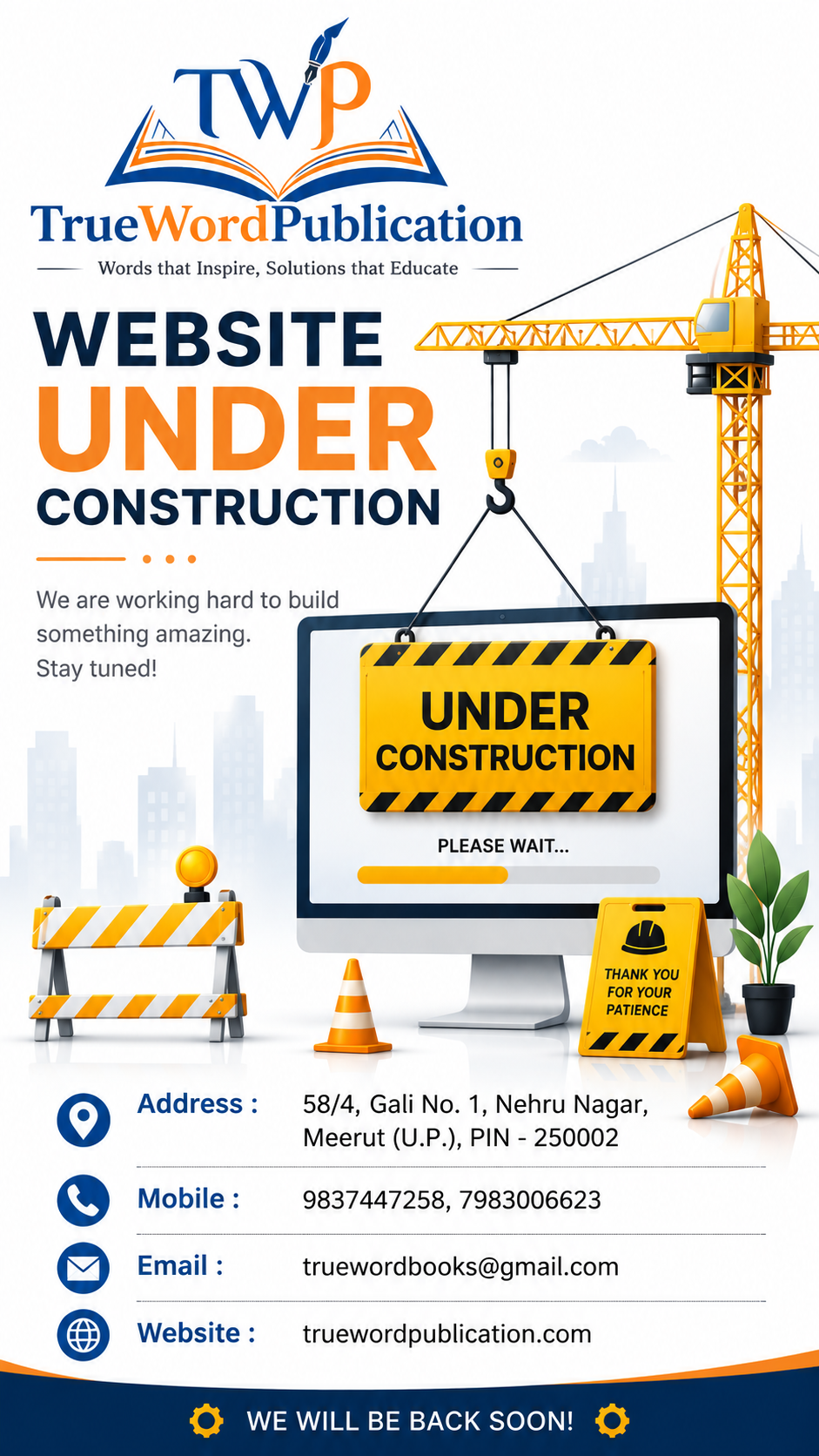 TrueWordPublication - Website Under Construction